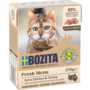 Bozita F kana&kalkkuna kastikkeessa 370g